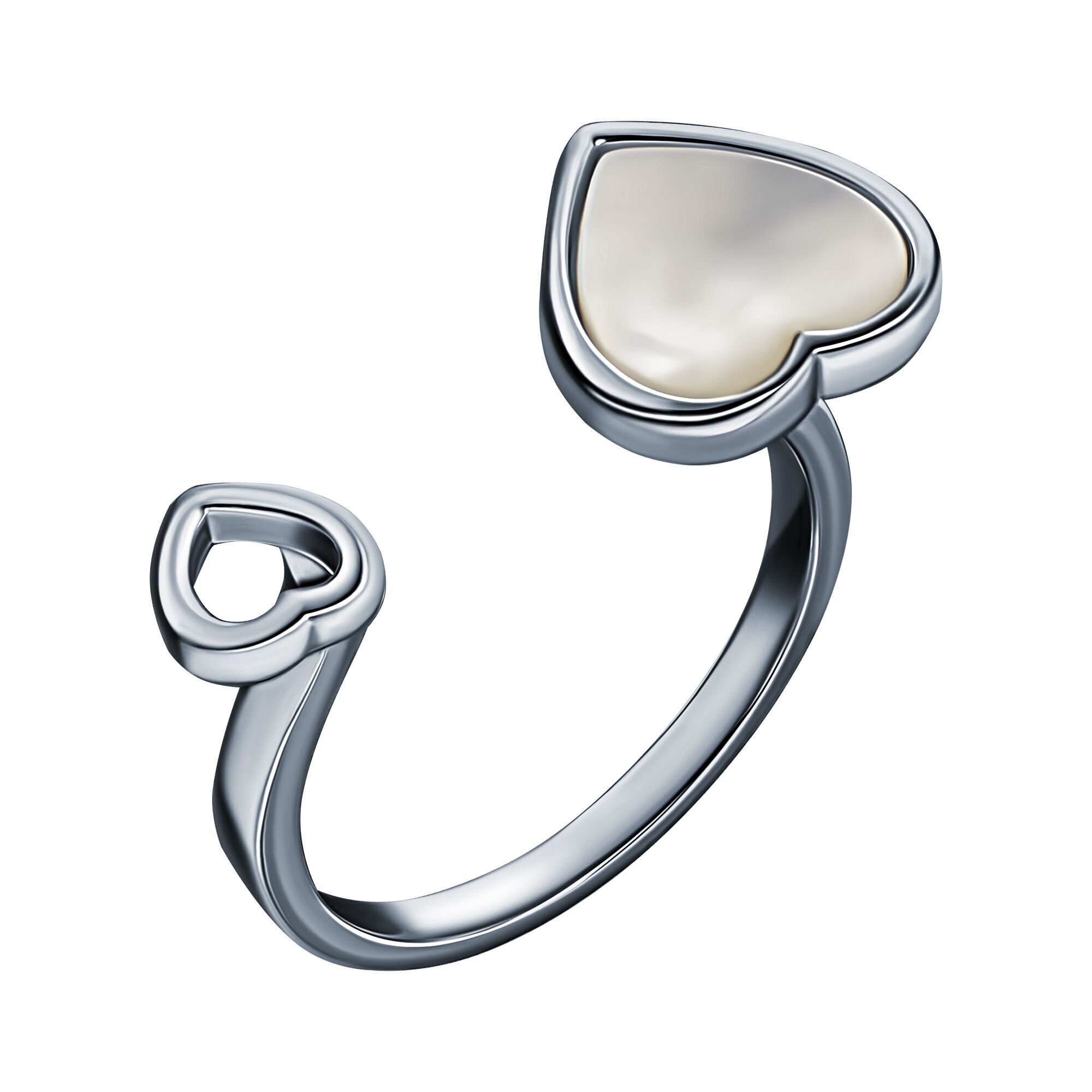 Кольцо из серебра 925 пробы с перламутром (19,5)