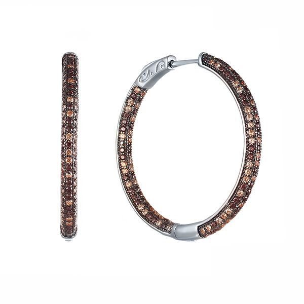 Серьги из серебра 925 пробы с фианитами