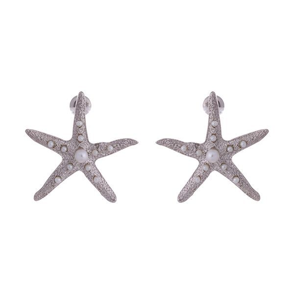 Серьги из серебра 925 пробы с жемчугом майорика