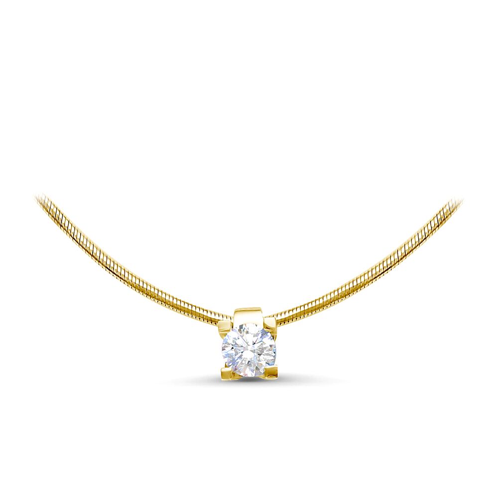 Колье из золота 585 пробы с бриллиантом