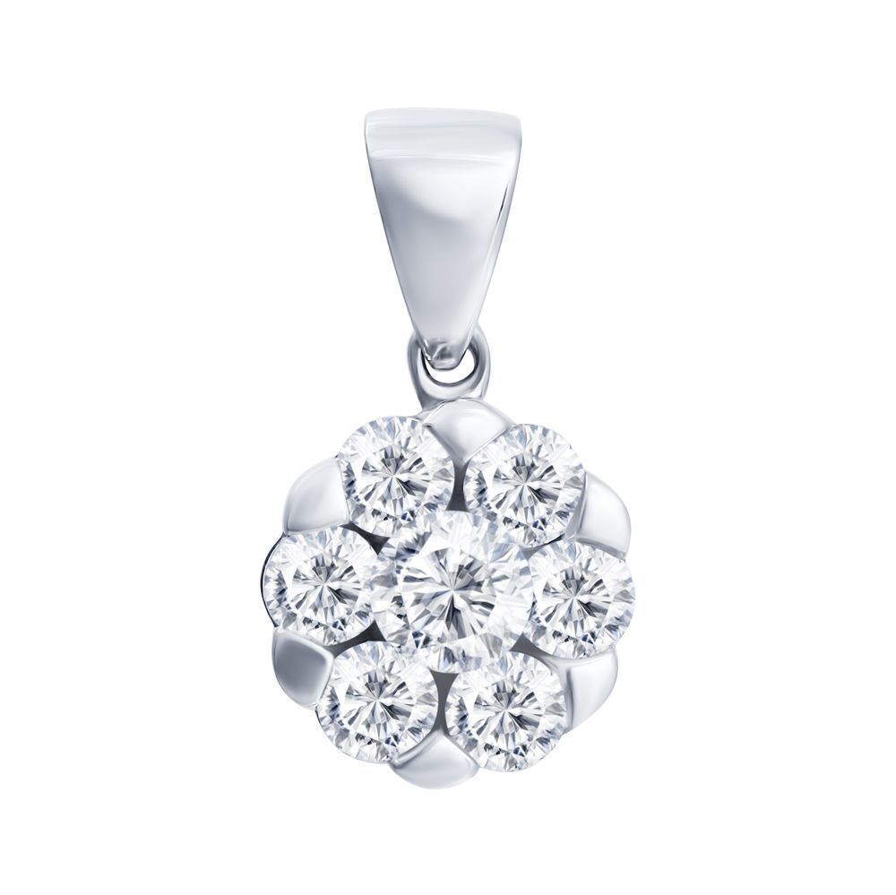 Подвеска из белого золота 585 пробы с бриллиантами