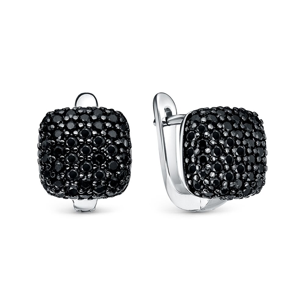 Серьги из серебра 925 пробы с шпинелью