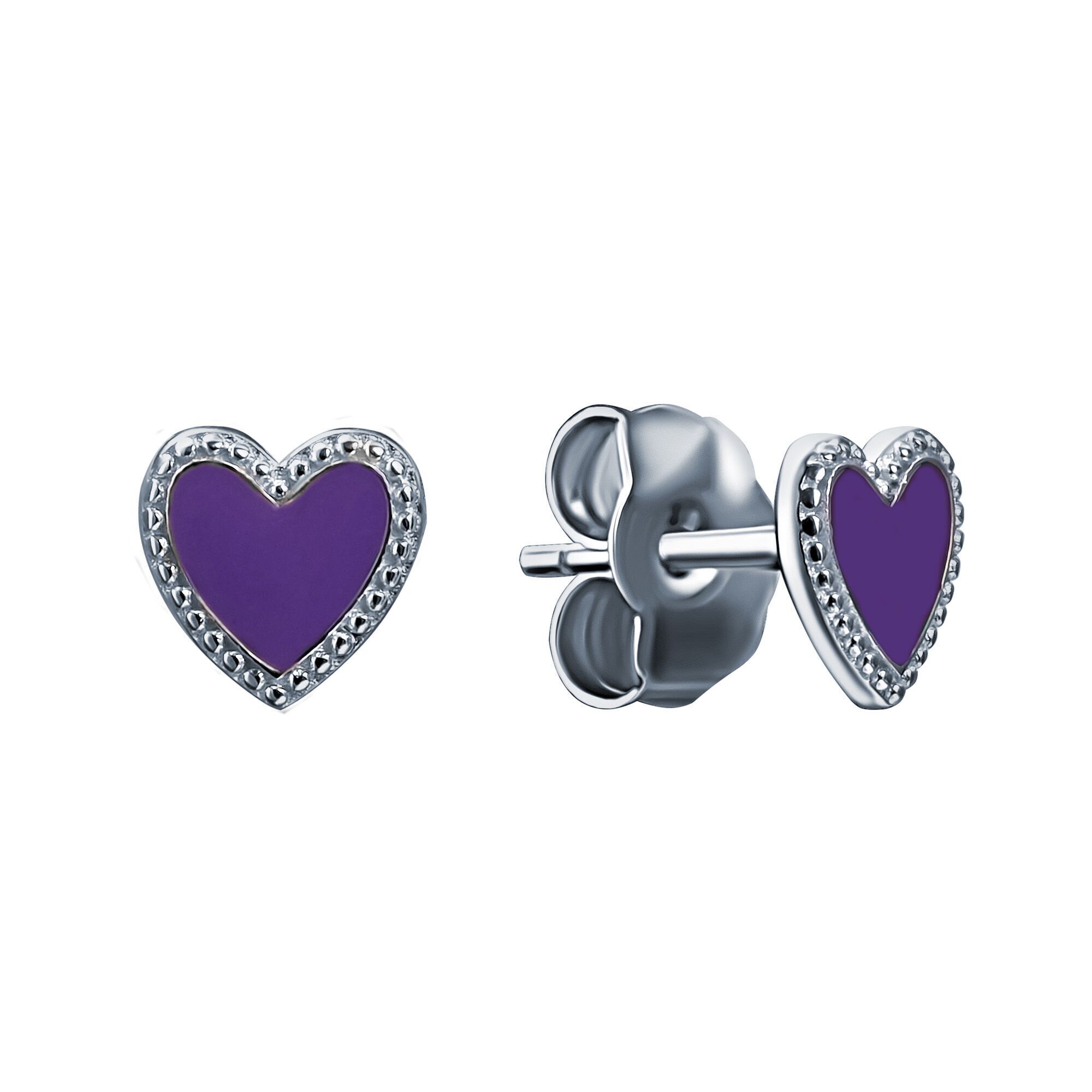 Серьги из серебра 925 пробы с эмалью