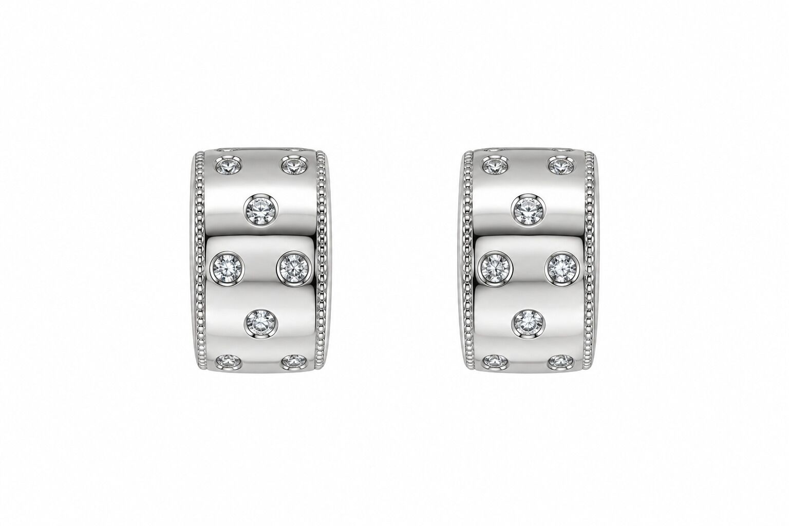 Серьги из серебра 925 пробы с фианитами