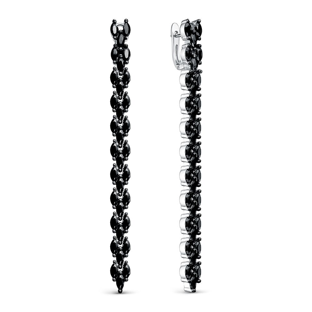 Серьги из серебра 925 пробы с шпинелью