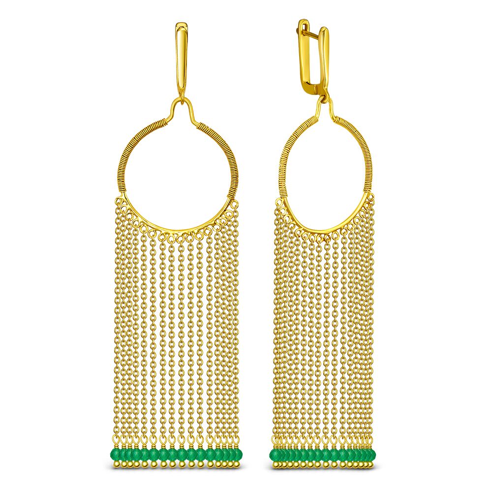 Серьги из серебра 925 пробы с агатом