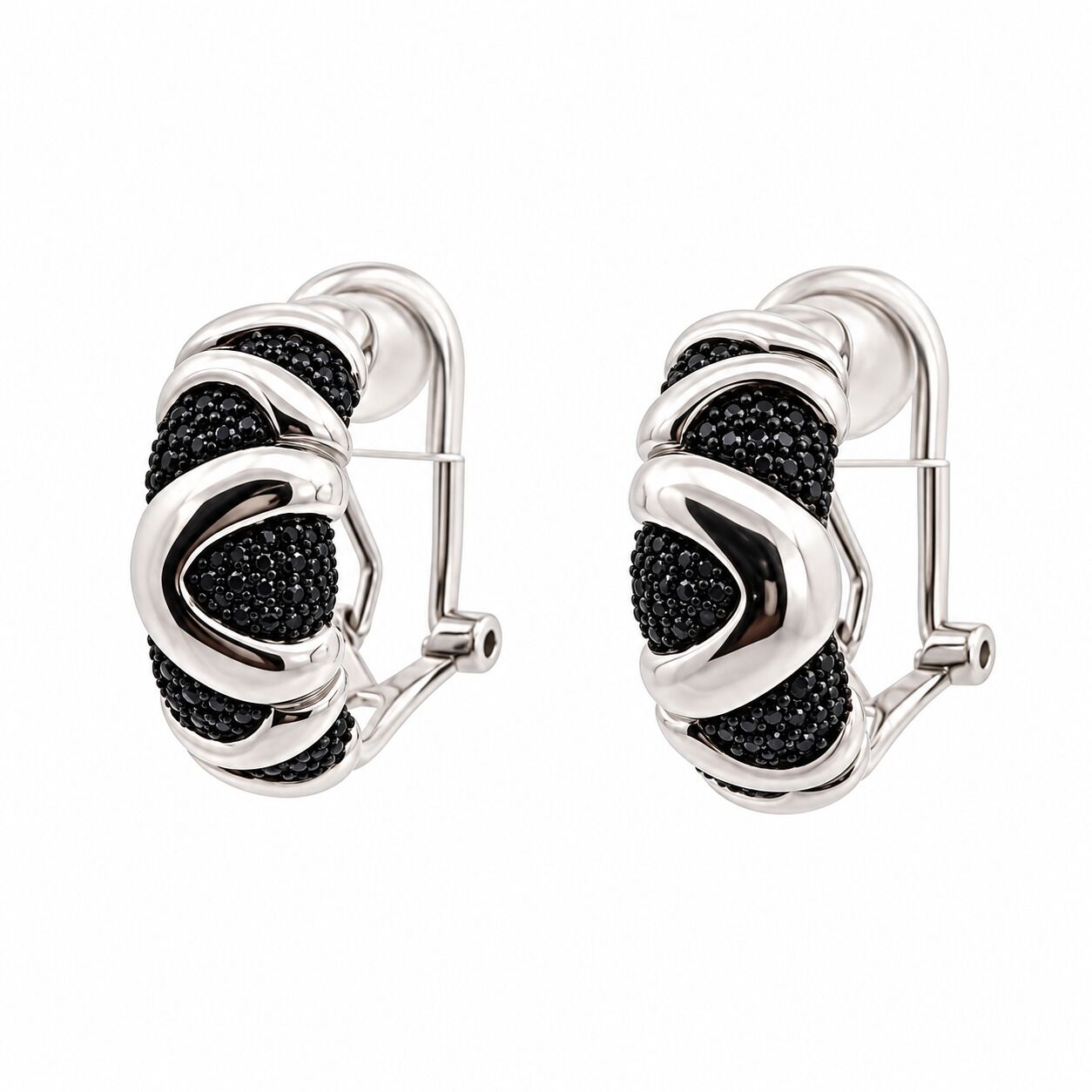 Серьги из серебра 925 пробы с шпинелью