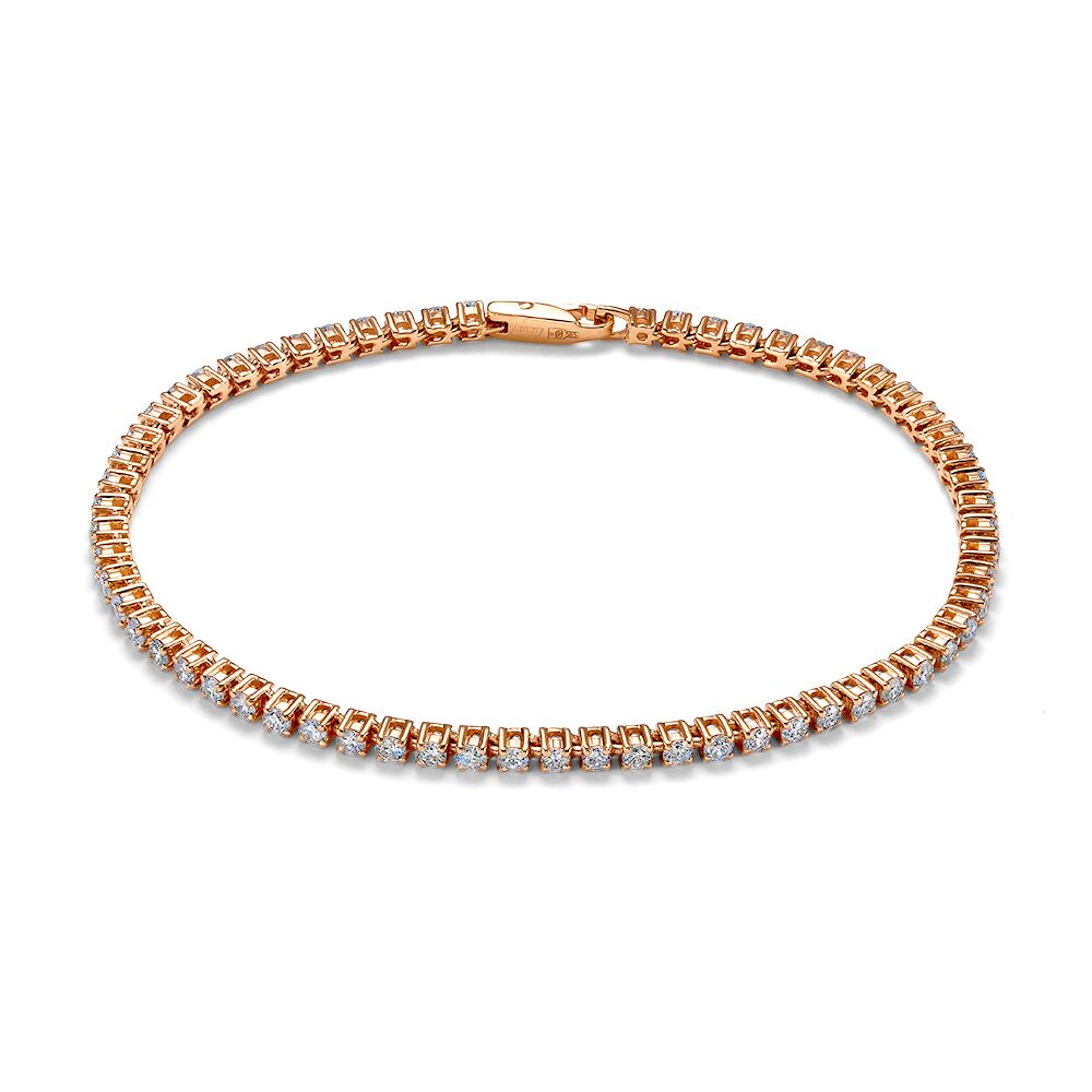 Браслет из розового золота 585 пробы с бриллиантами