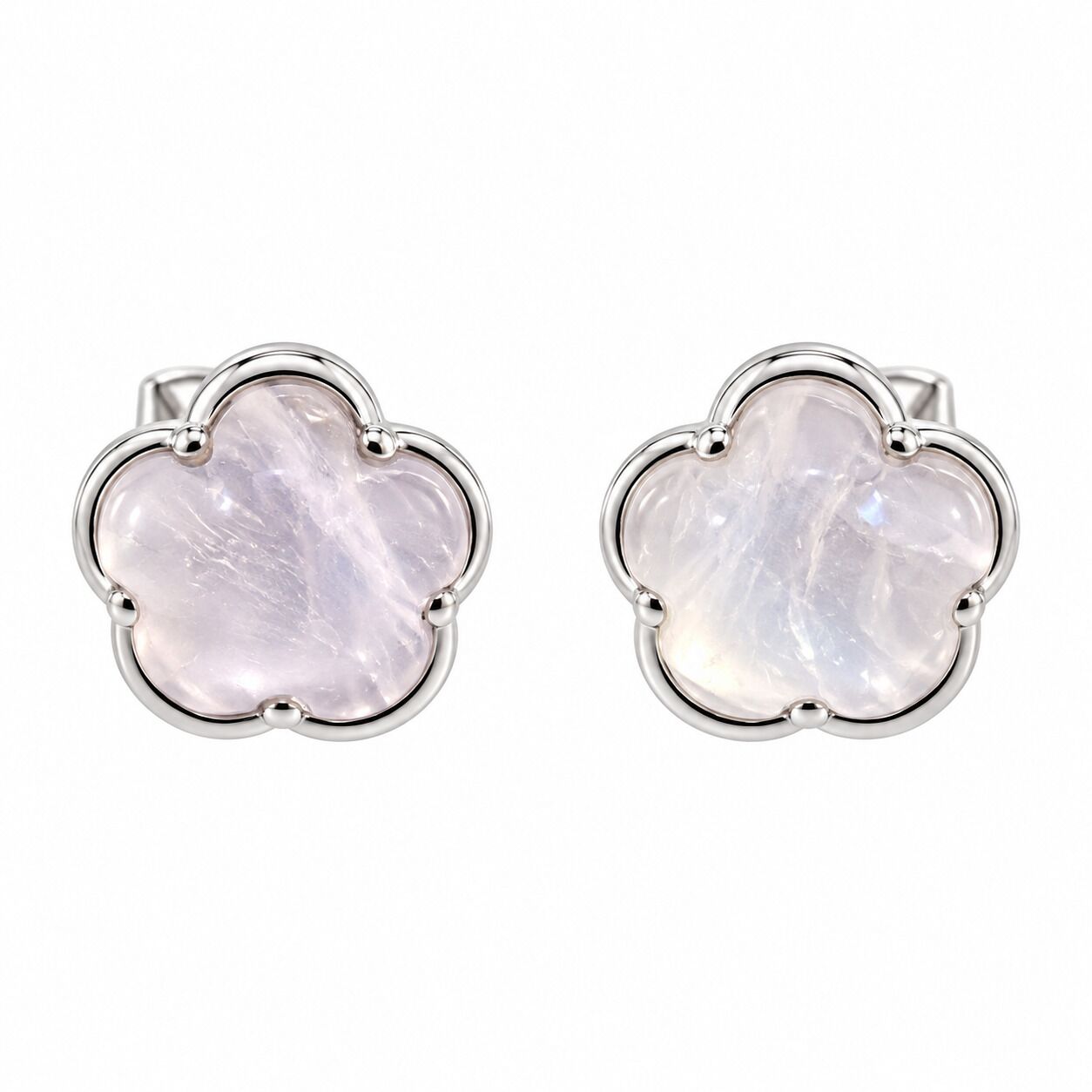 Серьги из серебра 925 пробы с кварцем