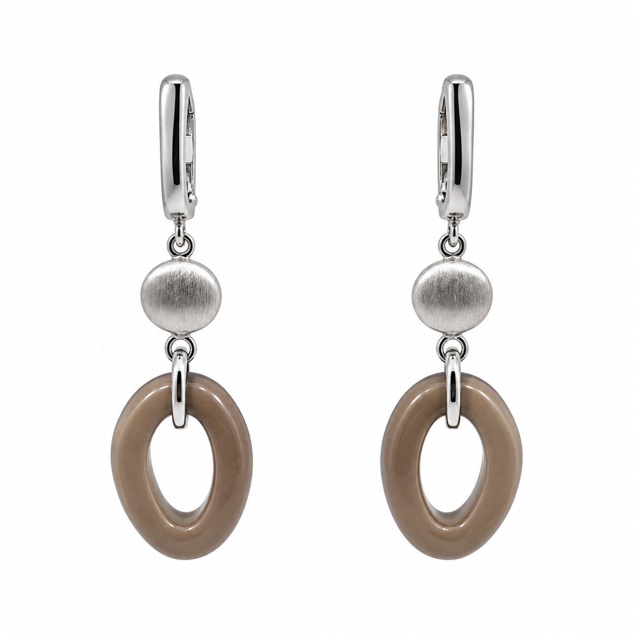 Серьги из серебра 925 пробы с кварцем