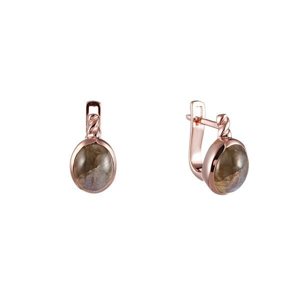 Серьги из серебра 925 пробы с лабрадоритами