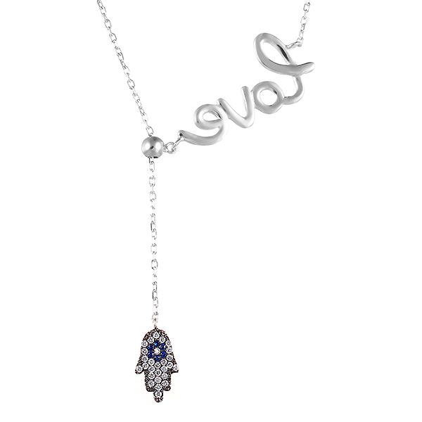 Колье из серебра 925 пробы с фианитами (65)