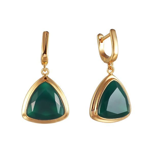 Серьги из серебра 925 пробы с агатом