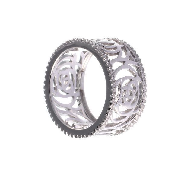 Кольцо из серебра 925 пробы с фианитами (17,25)