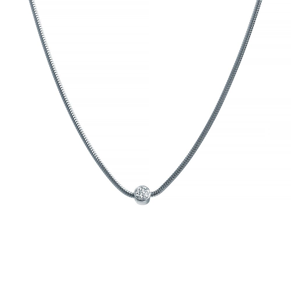 Колье из серебра 925 пробы с фианитами (45)