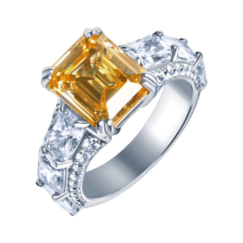 Кольцо из серебра 925 пробы с фианитами (16,5)