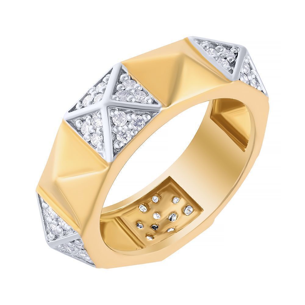 Кольцо из белого золота 585 пробы с бриллиантами (17)