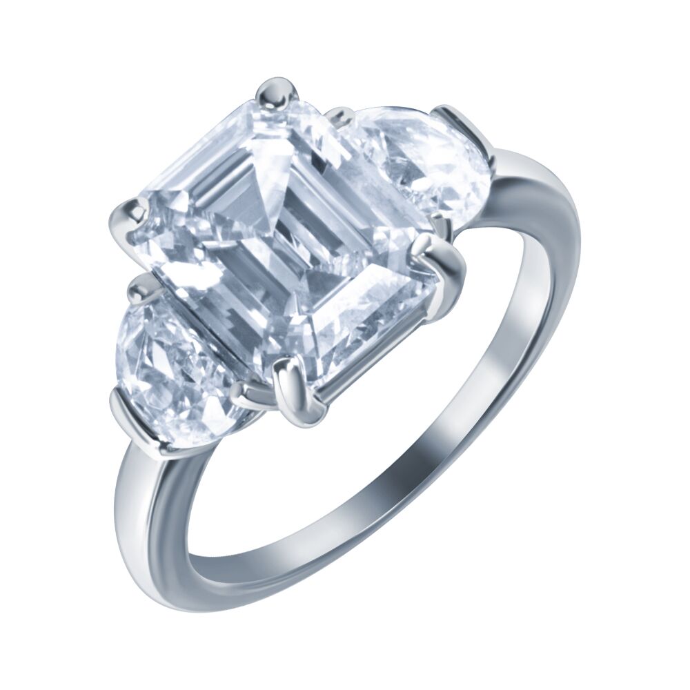 Кольцо из серебра 925 пробы с фианитами (16,5)