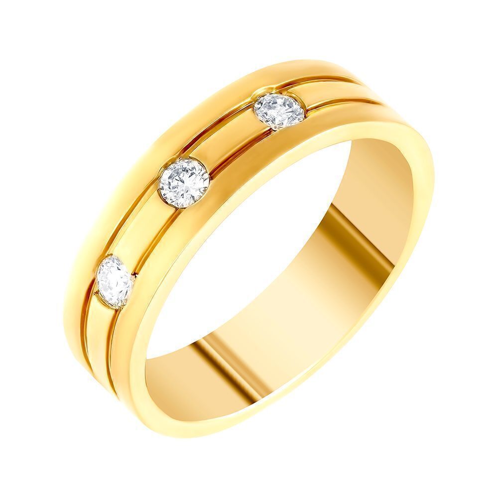 Кольцо из золота 585 пробы с бриллиантами (19,5)