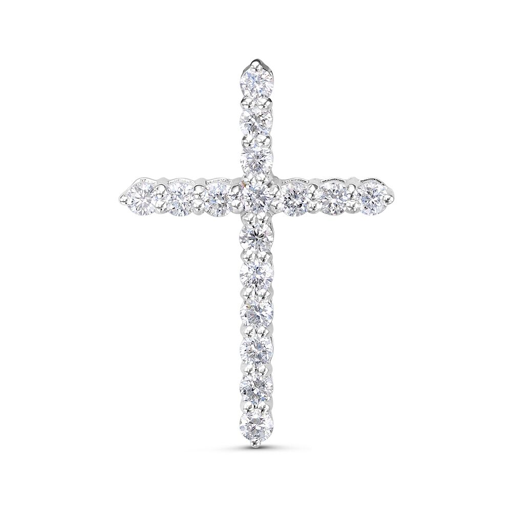 Подвеска из белого золота 585 пробы с бриллиантами