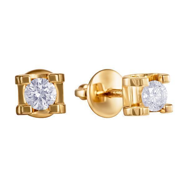 Серьги из золота 585 пробы с бриллиантами