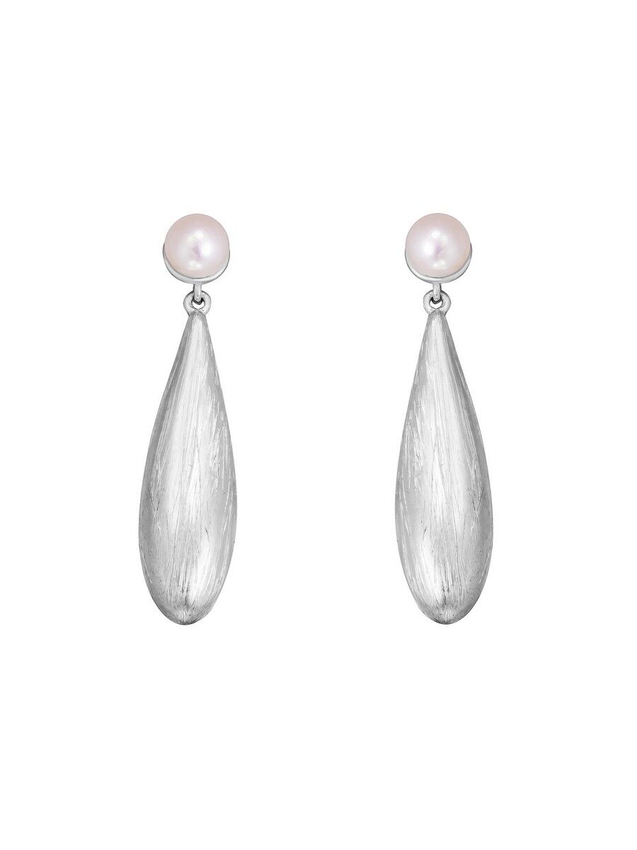 Серьги из серебра 925 пробы с культивированным жемчугом