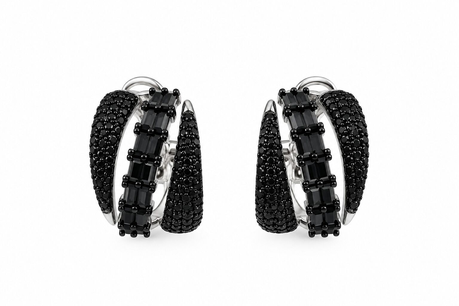Серьги из серебра 925 пробы с шпинелью