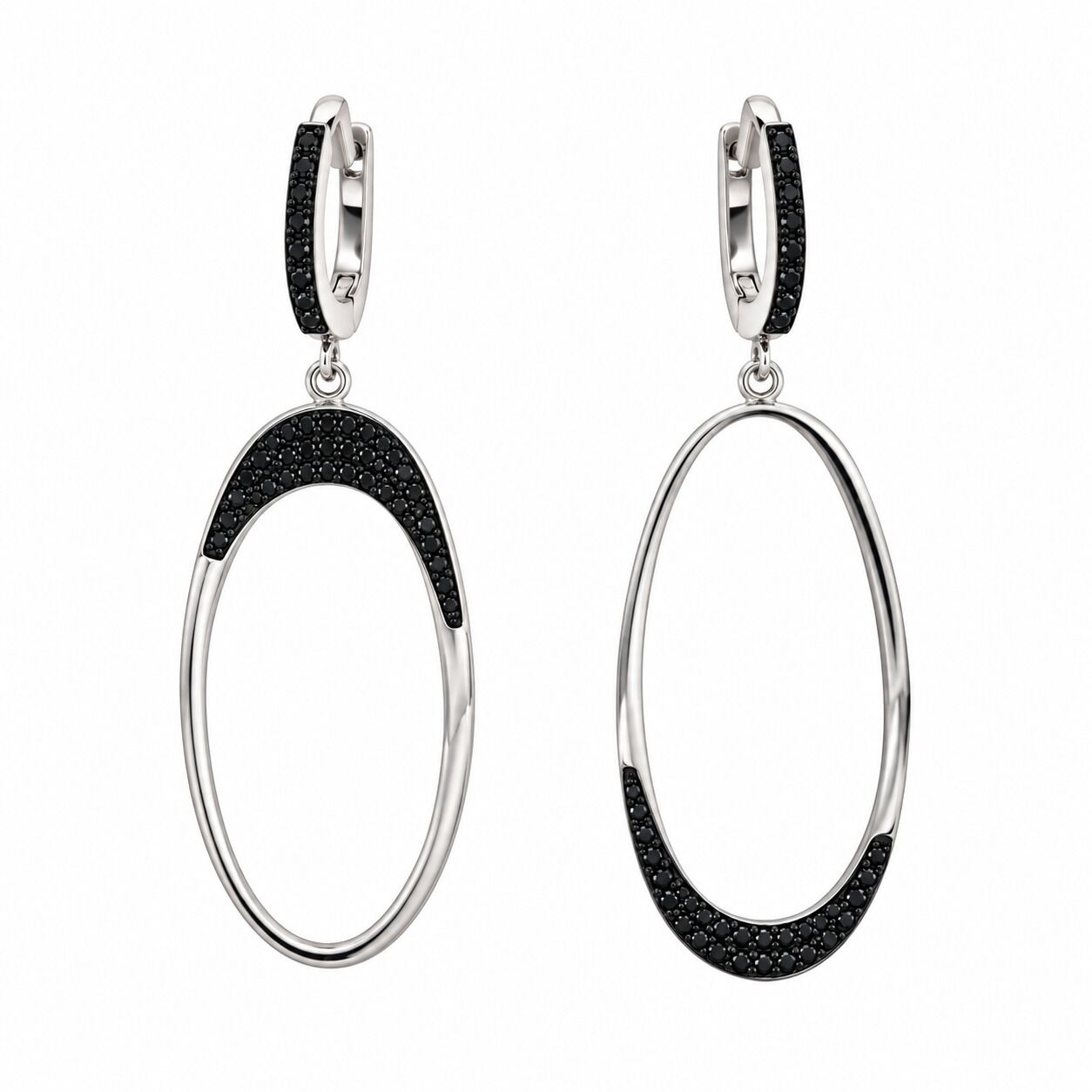 Серьги из серебра 925 пробы с шпинелью