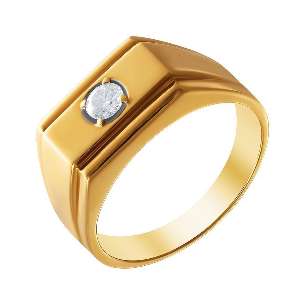 Кольцо из золота 585 пробы с бриллиантом (19,5)