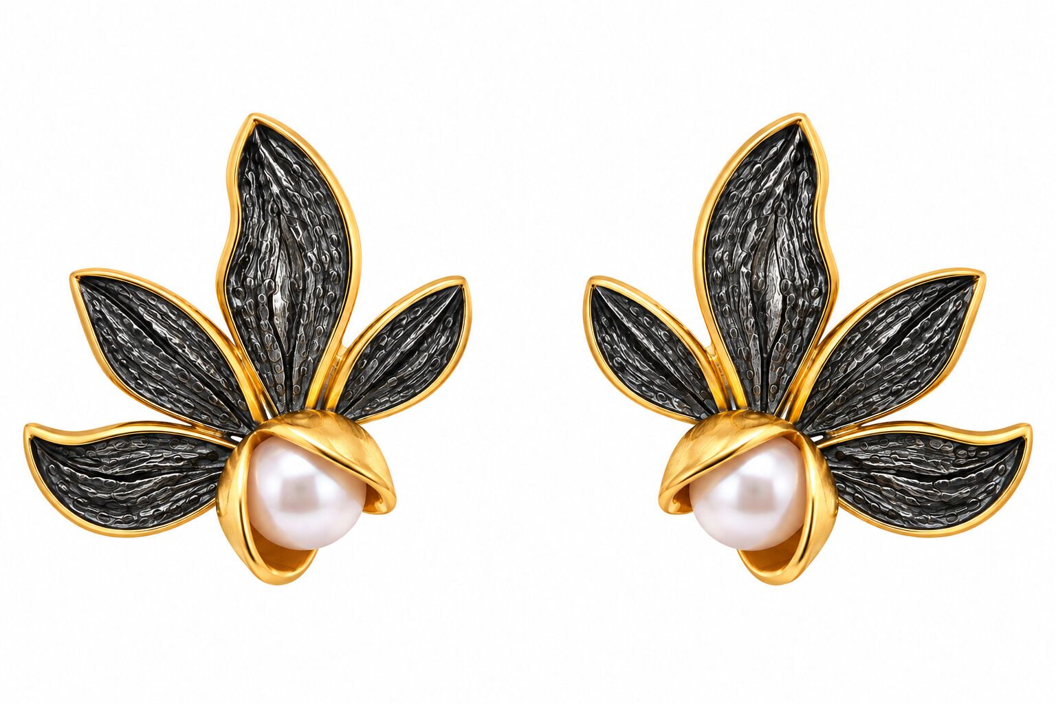 Серьги из серебра 925 пробы с культивированным жемчугом