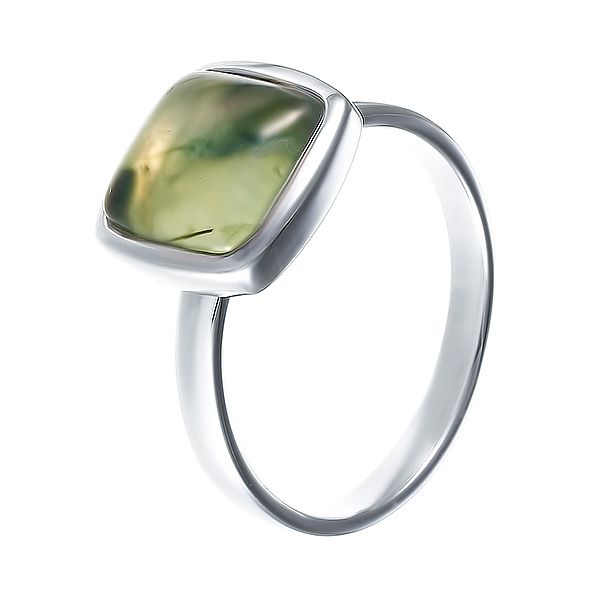 Кольцо из серебра 925 пробы с пренитами (18,75)