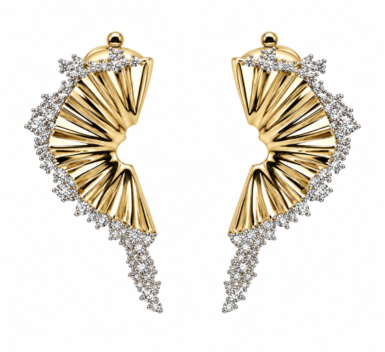 Серьги из серебра 925 пробы с фианитами