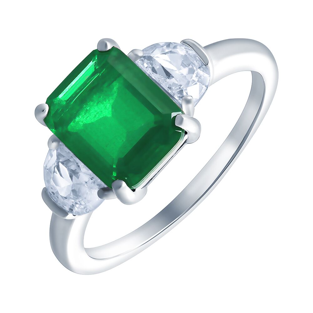Кольцо из серебра 925 пробы с фианитами (16,5)