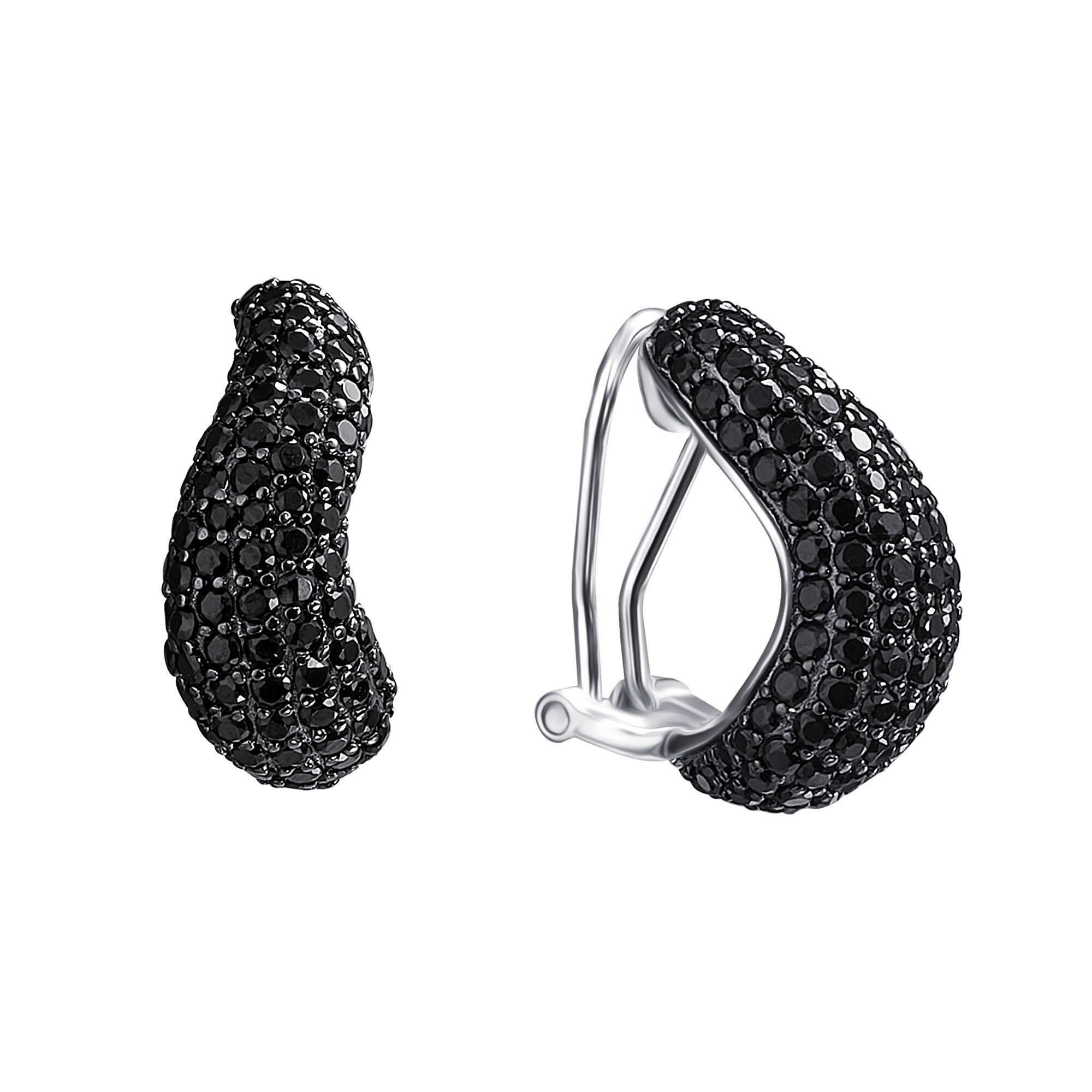 Серьги из серебра 925 пробы с шпинелью