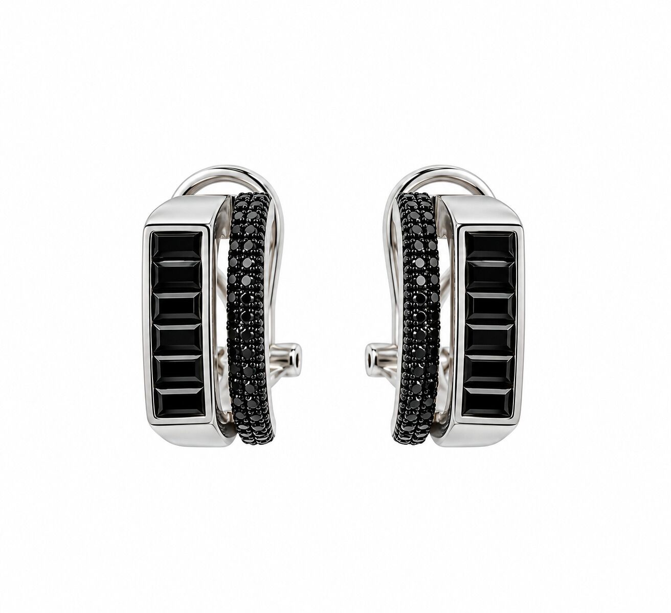 Серьги из серебра 925 пробы с шпинелью