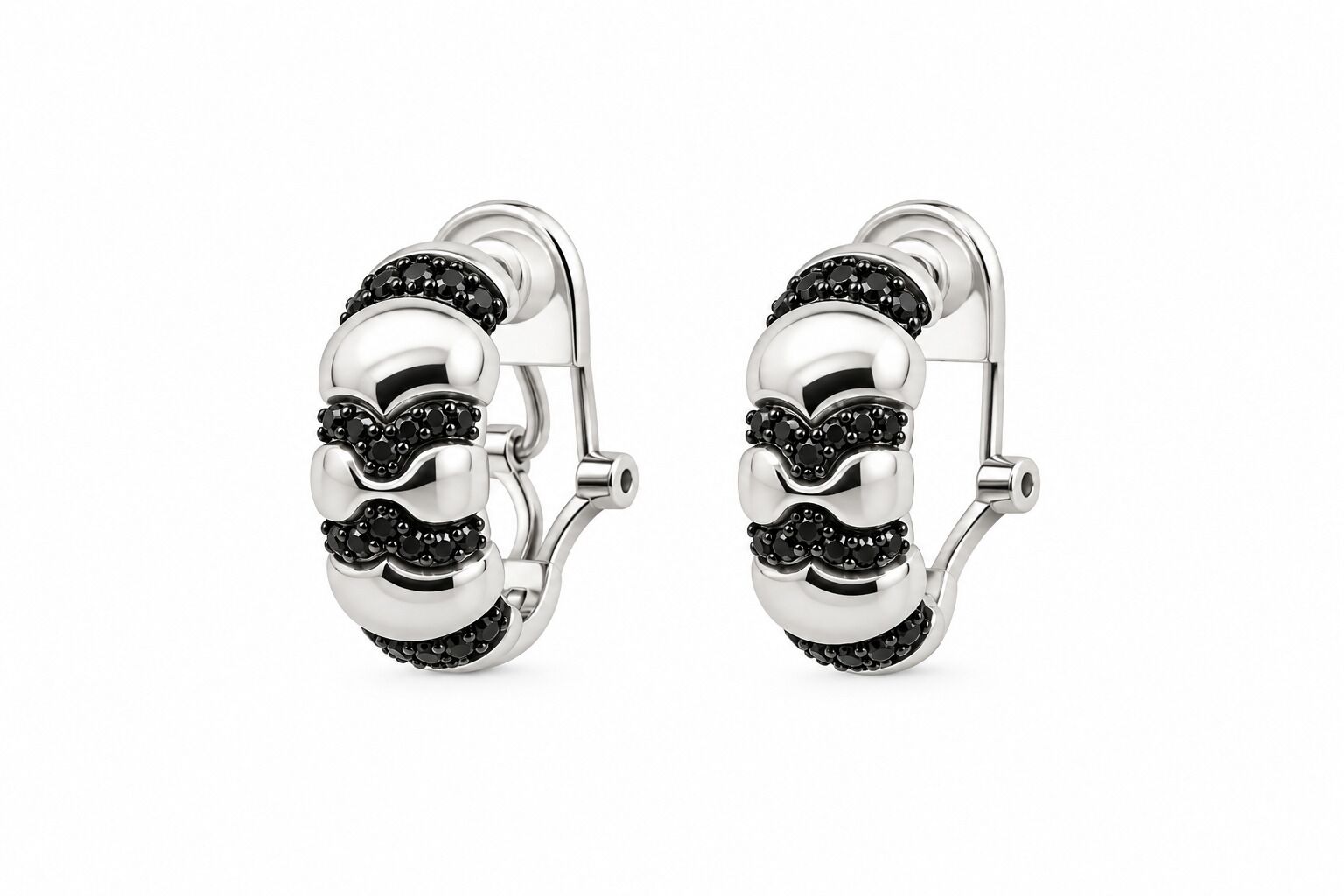 Серьги из серебра 925 пробы с шпинелью