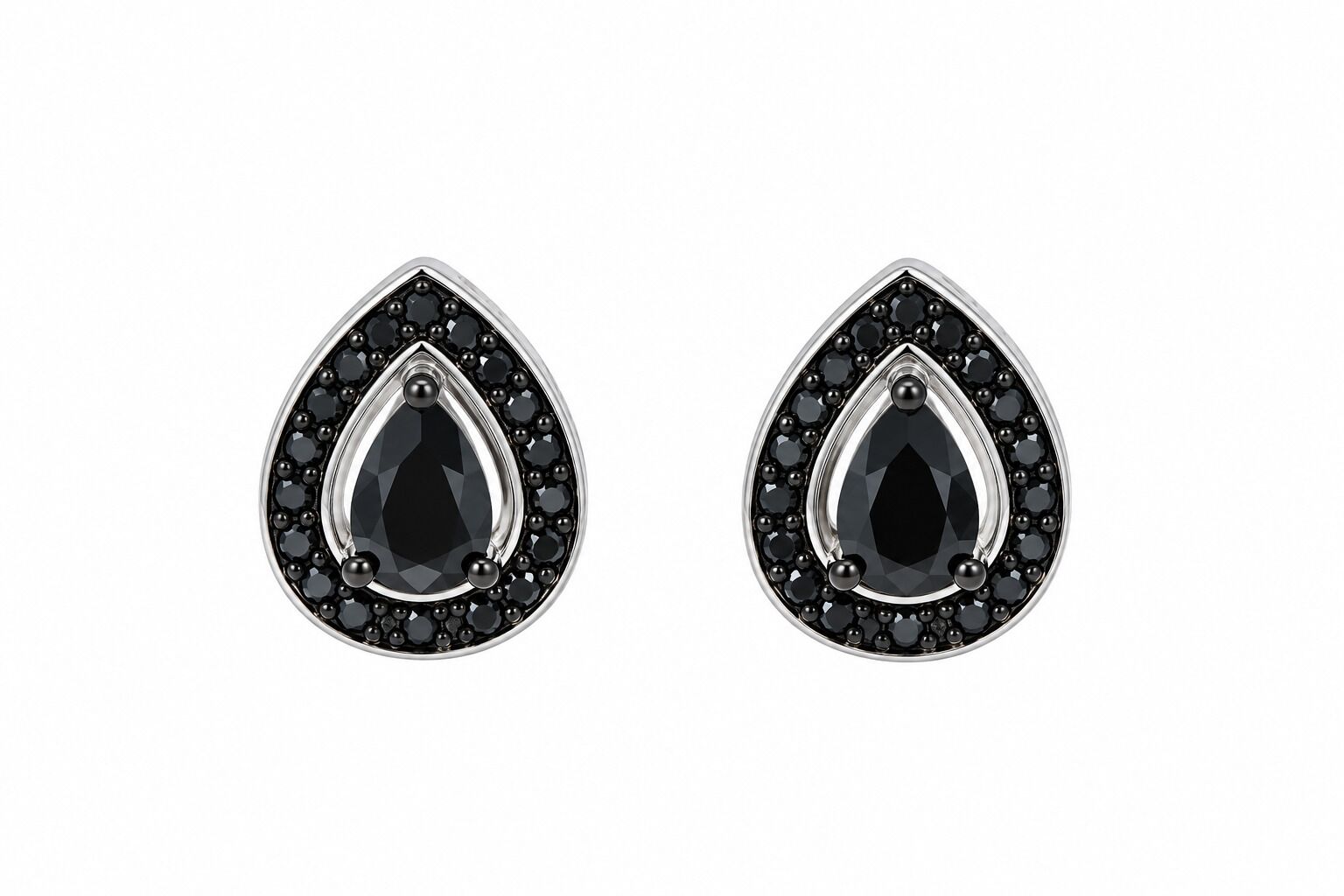 Серьги из серебра 925 пробы с шпинелью