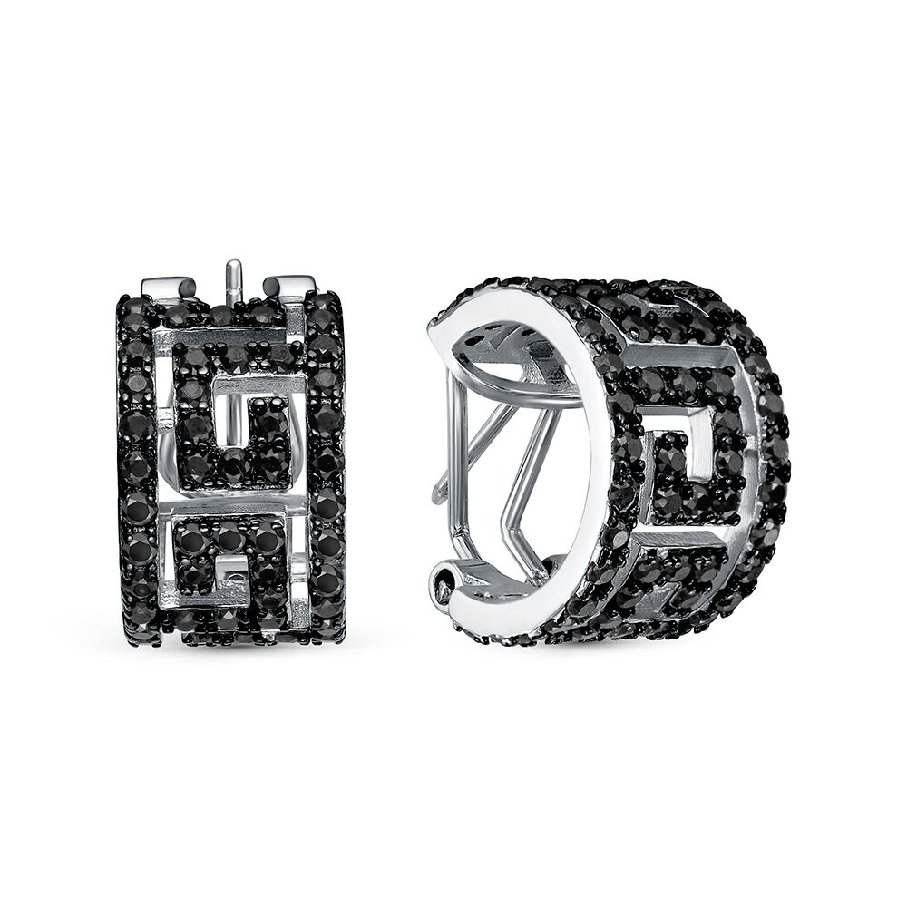 Серьги из серебра 925 пробы с шпинелью