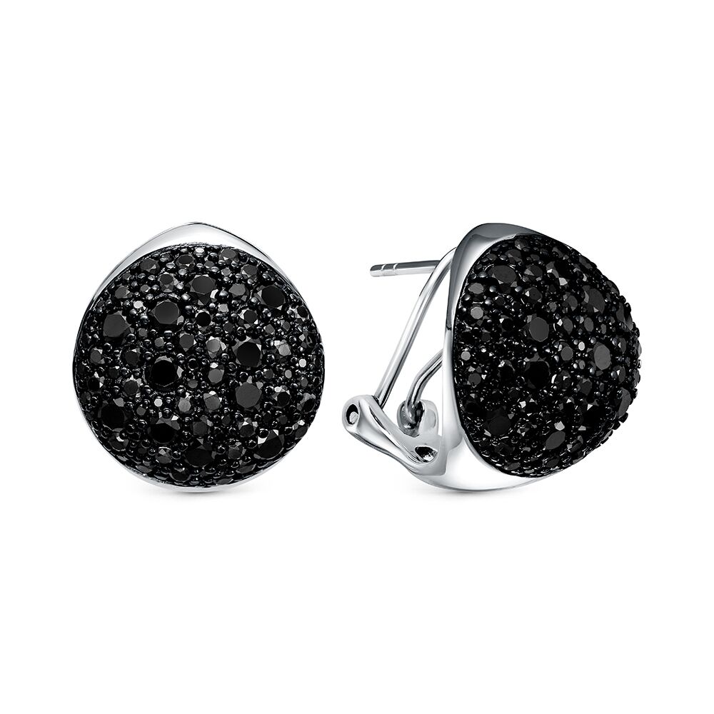 Серьги из серебра 925 пробы с шпинелью