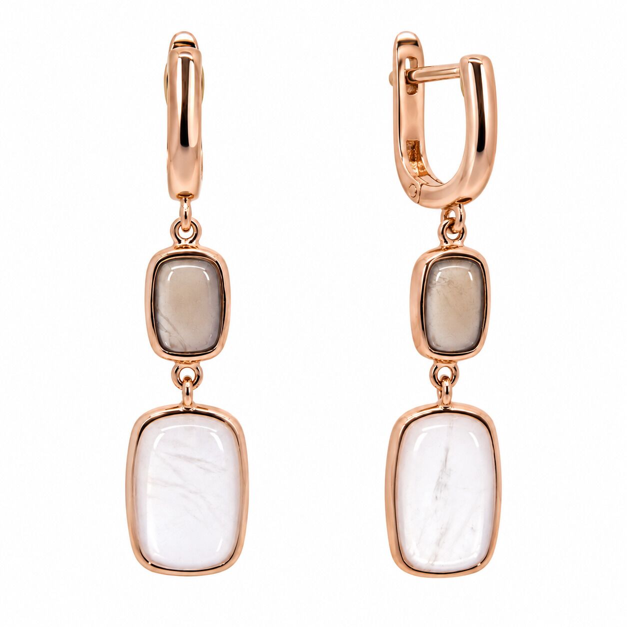 Серьги из серебра 925 пробы с кварцем