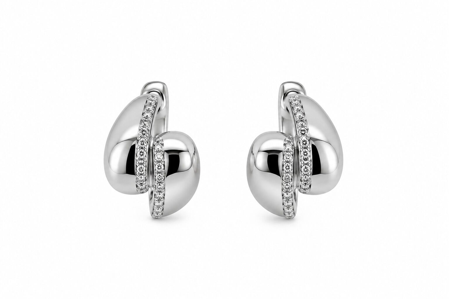 Серьги из серебра 925 пробы с фианитами