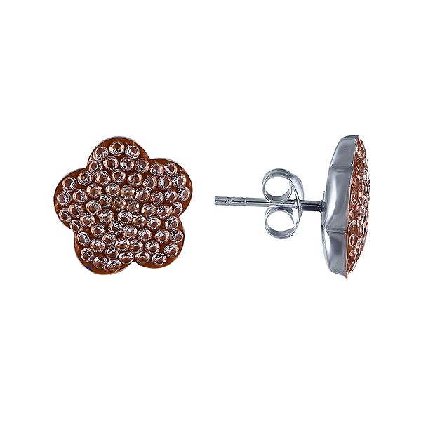 Серьги из серебра 925 пробы с фианитами