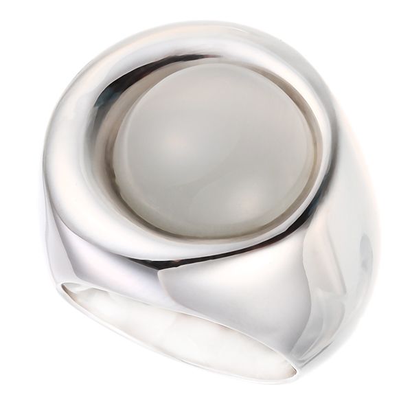 Кольцо из серебра 925 пробы с кошачьим глазом искусственным (16,75)