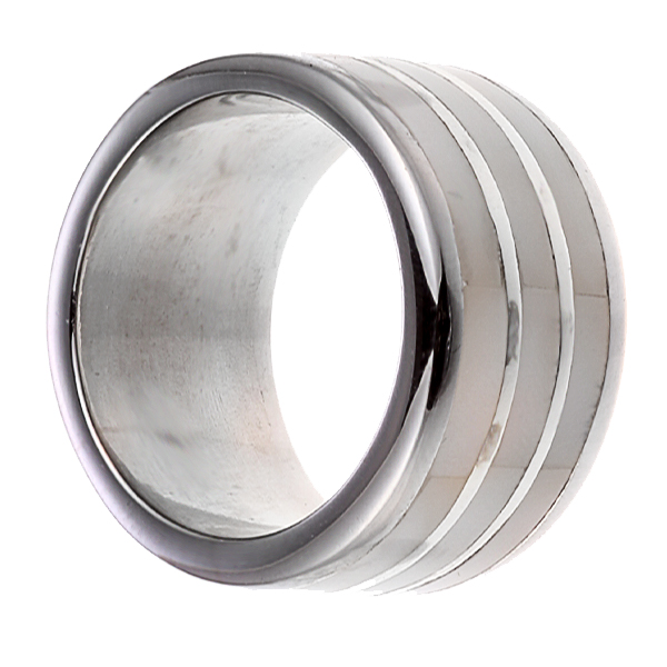 Кольцо из серебра 925 пробы с перламутром