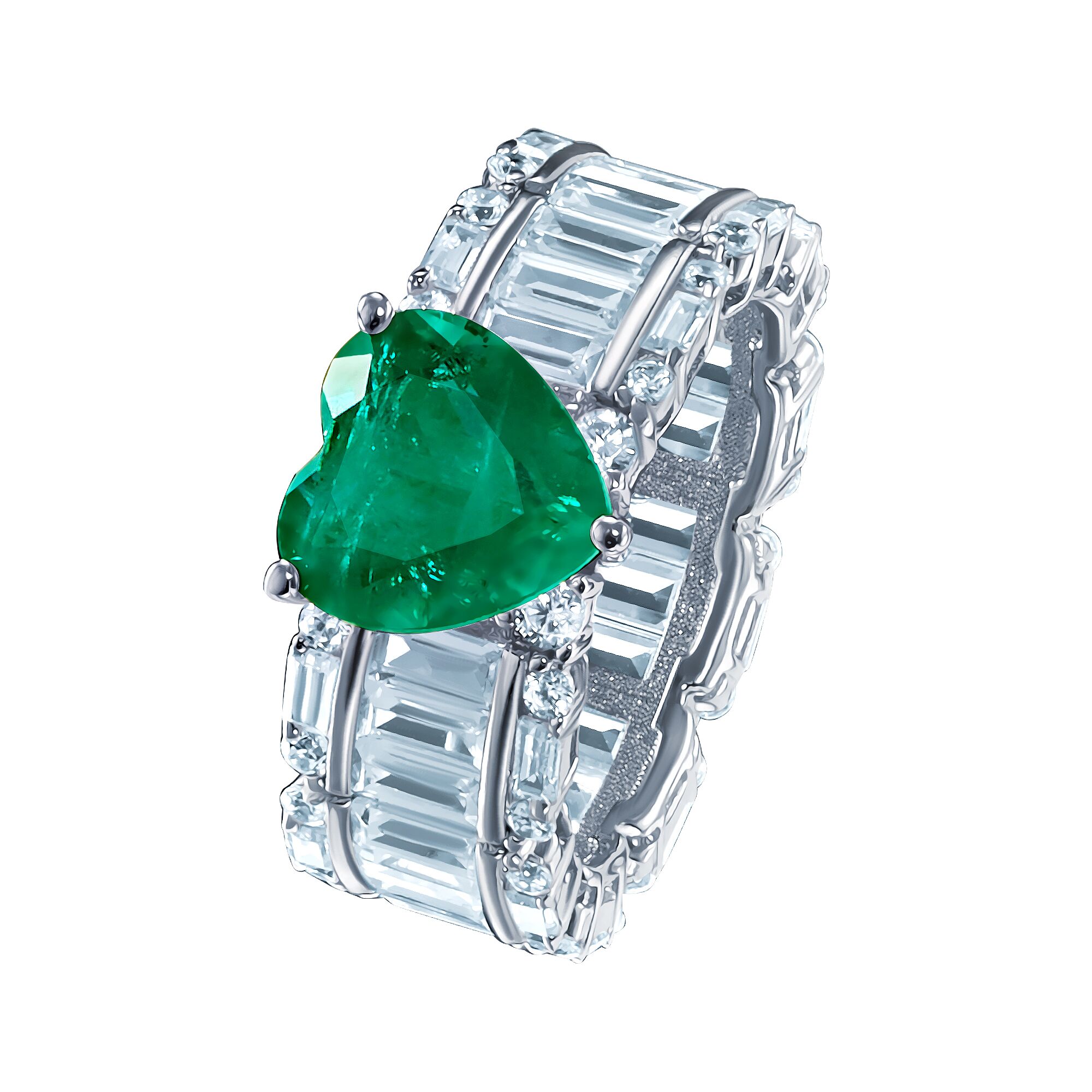 Кольцо из серебра 925 пробы с фианитами (18)