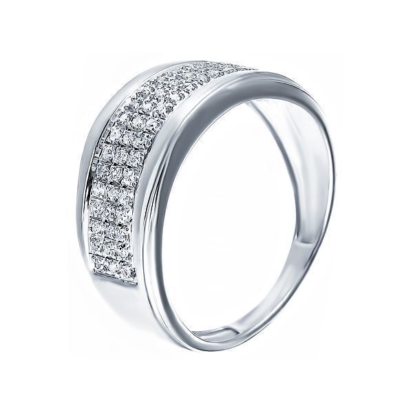 Кольцо из серебра 925 пробы с бриллиантами