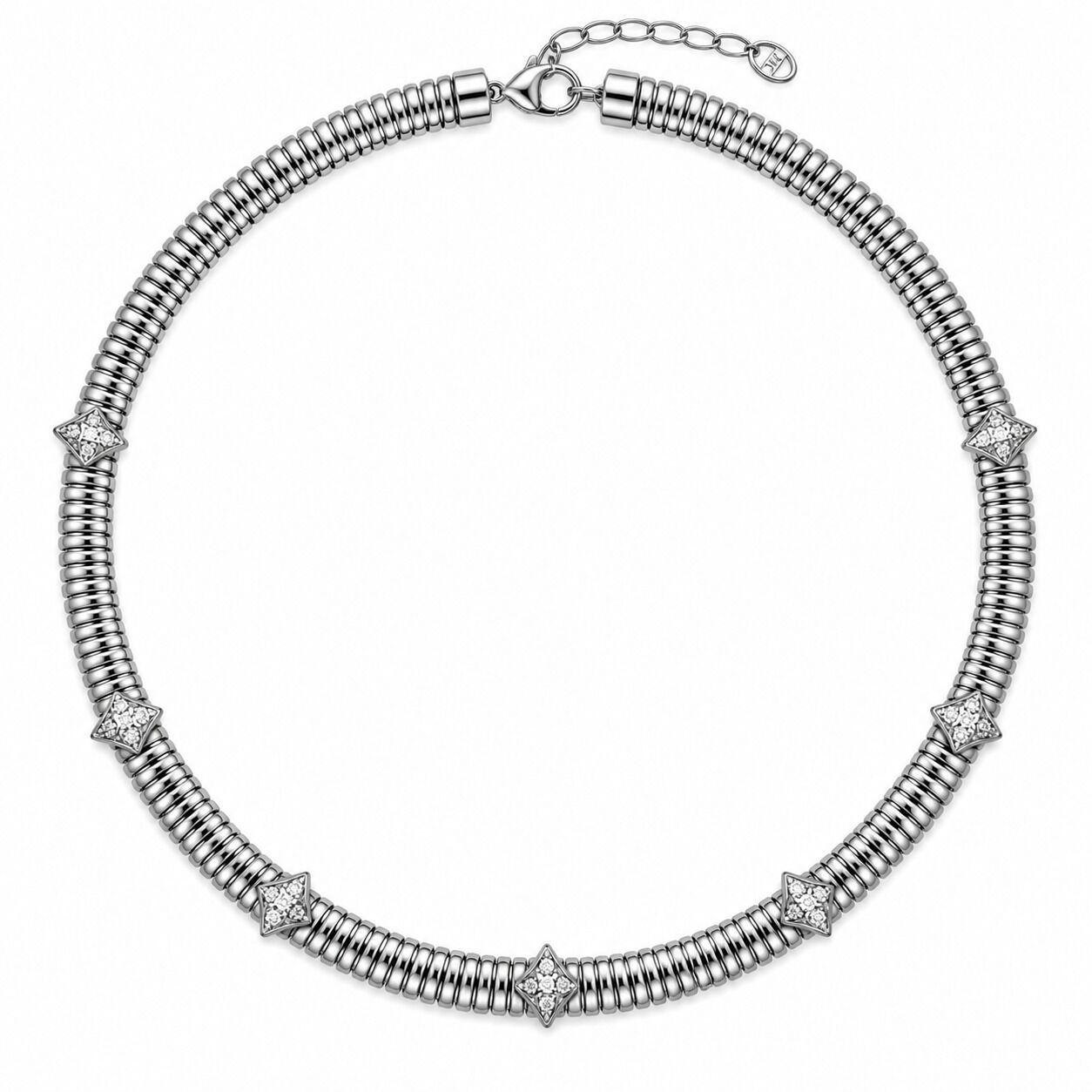 Колье из серебра 925 пробы с фианитами