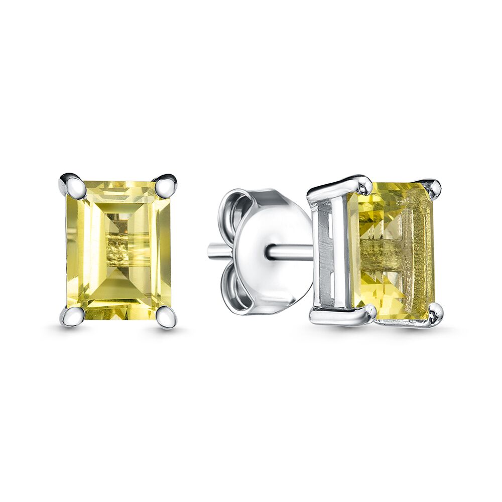 Серьги из серебра 925 пробы с топазами