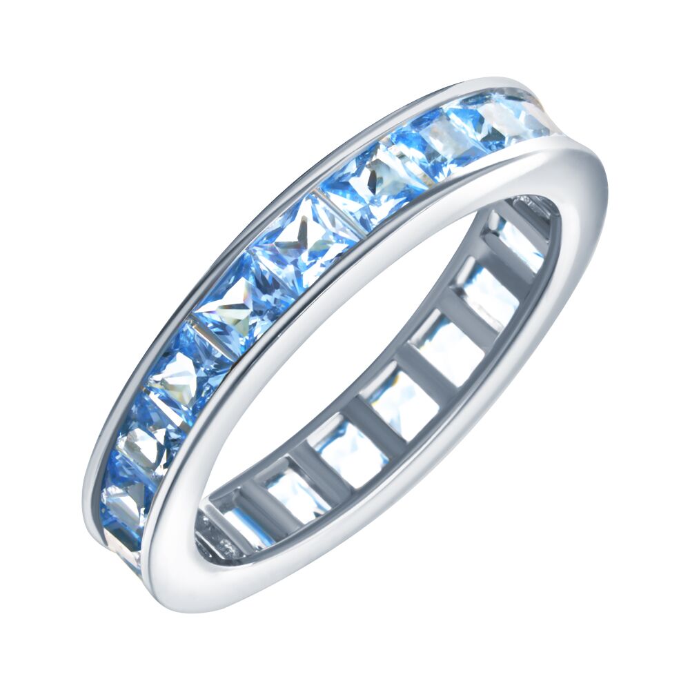 Кольцо из серебра 925 пробы с фианитами (18)