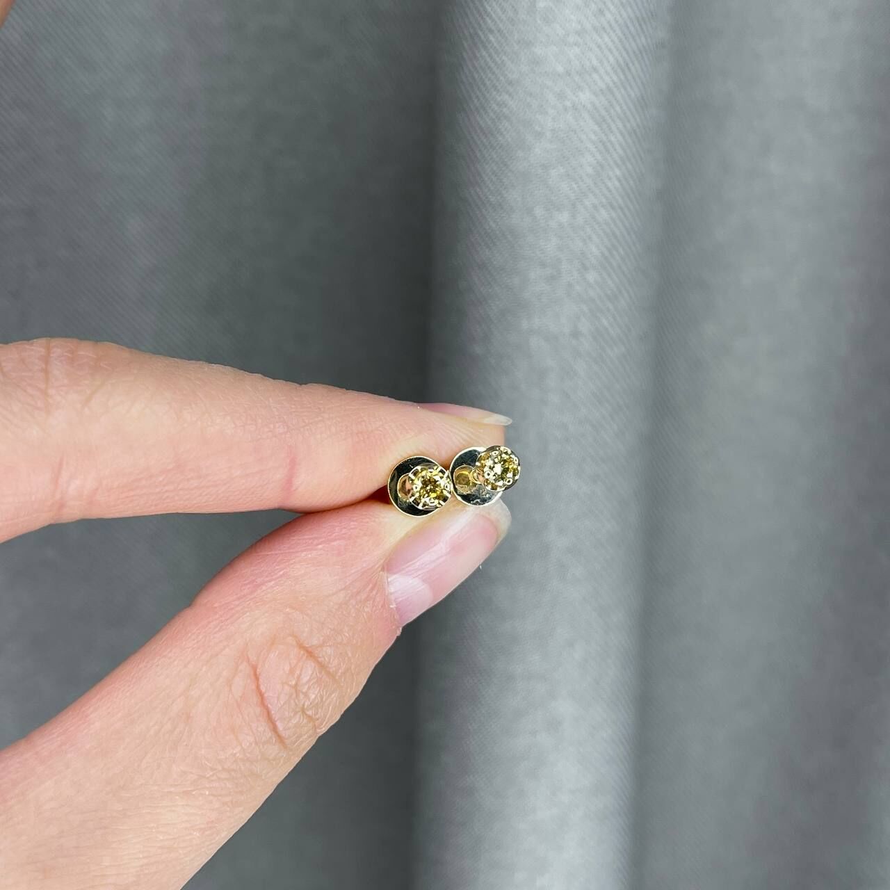 Серьги из золота 585 пробы с бриллиантами